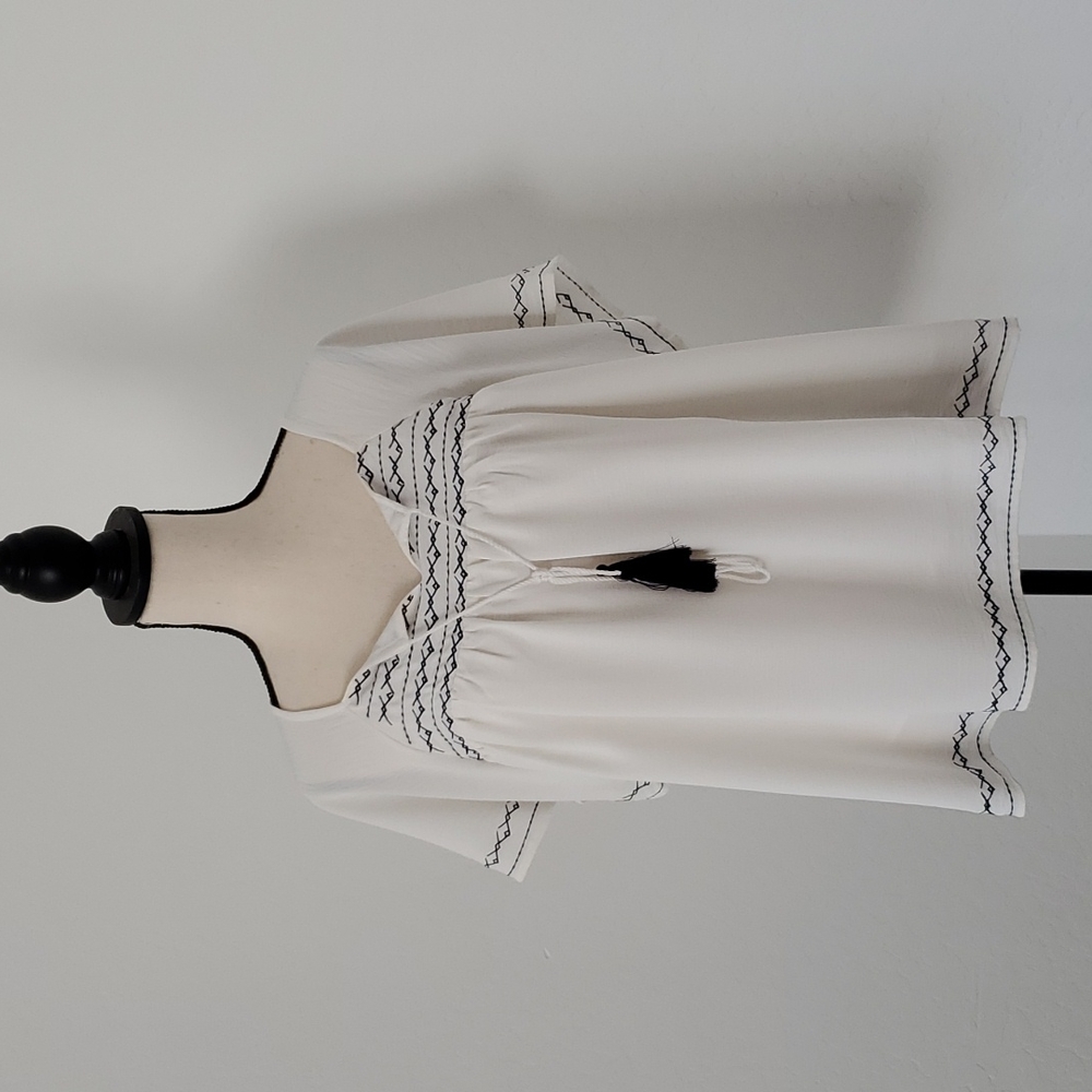 Boho babydoll blouse